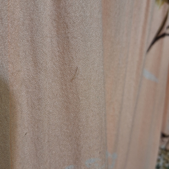 Dex Floral High-Low midi Wrap Dress medium pink v-neck ruffle - Picture 5 of 9